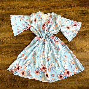 Floral v-neck dress